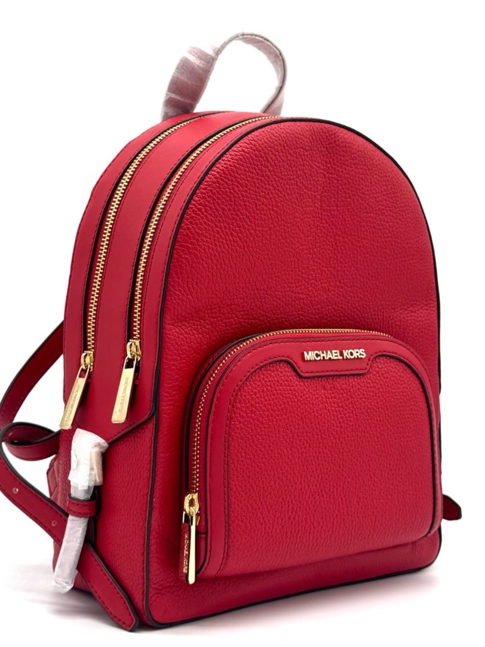 Michael Kors Jaycee Medium Signature Logo Backpack Bright Red